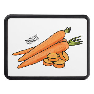 Carrot cartoon illustration hitch cover