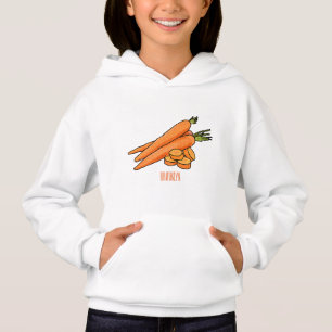 Carrot cartoon illustration hoodie