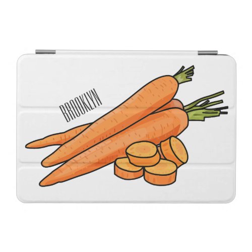 Carrot cartoon illustration iPad mini cover