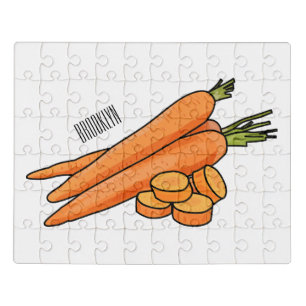 Carrot cartoon illustration jigsaw puzzle