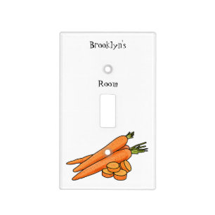 Carrot cartoon illustration light switch cover