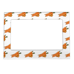 Carrot cartoon illustration magnetic frame