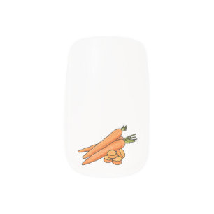 Carrot cartoon illustration minx nail art