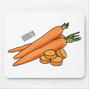 Carrot cartoon illustration mouse pad
