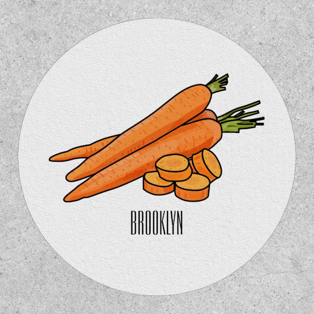 Carrot cartoon illustration patch (Front)