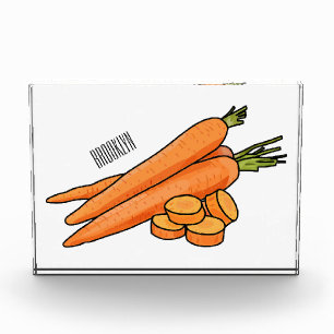 Carrot cartoon illustration photo block