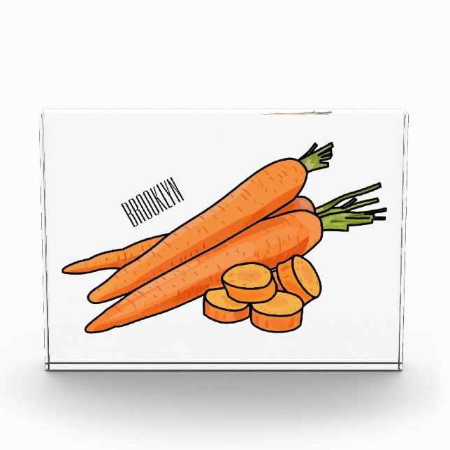 Carrot cartoon illustration photo block (Front)