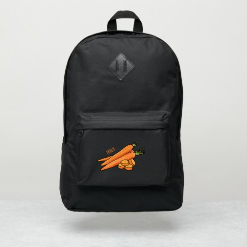 Carrot cartoon illustration port authority backpack