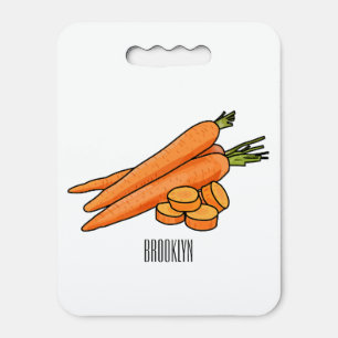 Carrot cartoon illustration seat cushion