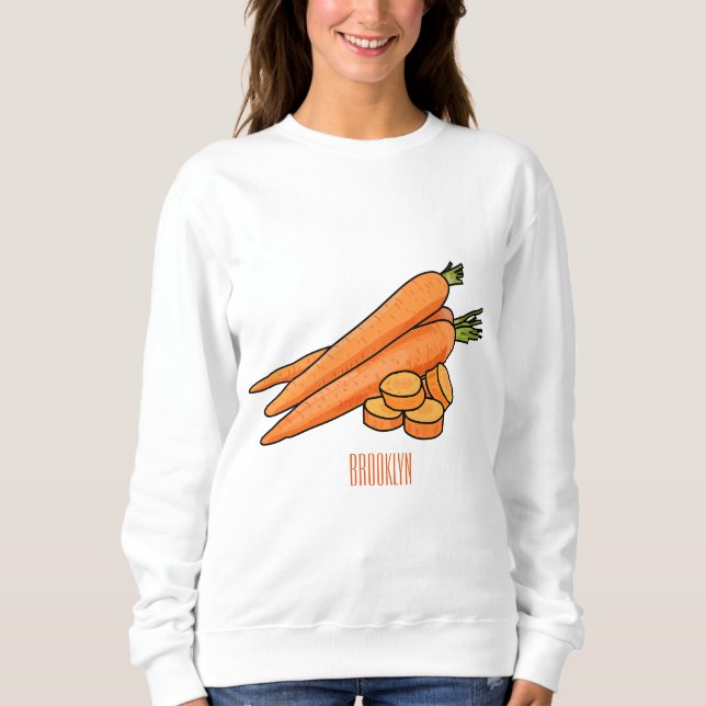 Carrot cartoon illustration sweatshirt (Front)