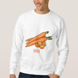 Carrot cartoon illustration sweatshirt