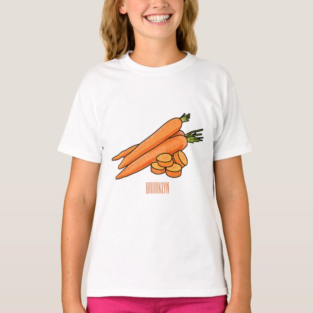 Carrot cartoon illustration T-Shirt (Front)
