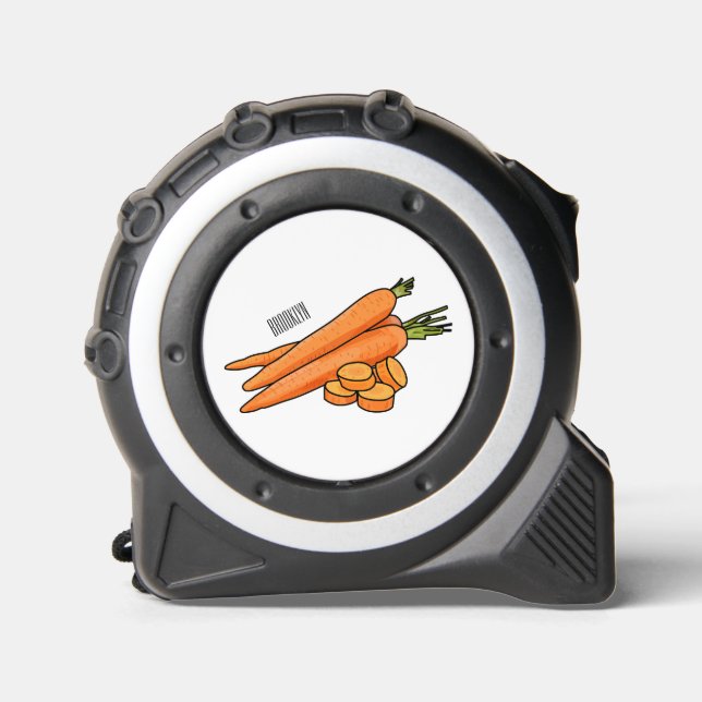 Carrot cartoon illustration tape measure (Front)