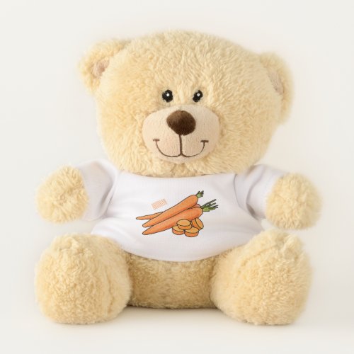 Carrot cartoon illustration teddy bear