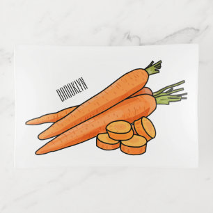 Carrot cartoon illustration trinket tray