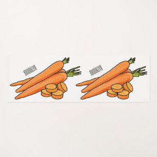 Carrot cartoon illustration yoga mat