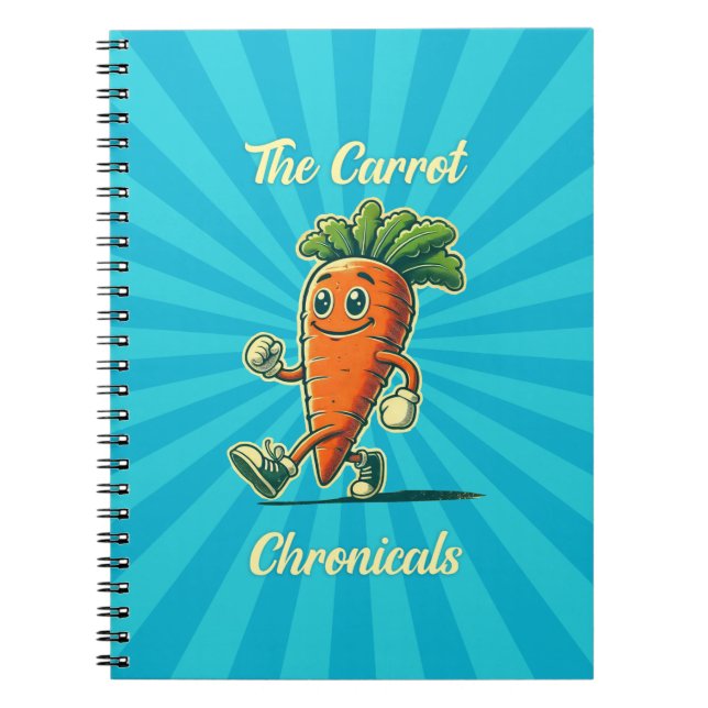 Carrot Chronicals Retro Cartoon notebook (Front)