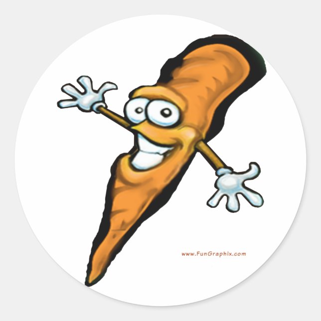 Carrot Classic Round Sticker (Front)