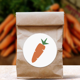 Carrot classic round sticker