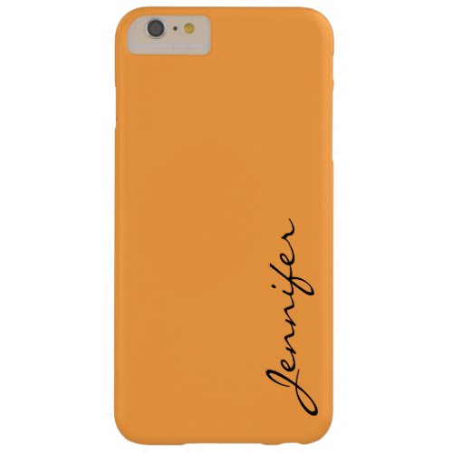 Carrot color background barely there iPhone 6 plus case