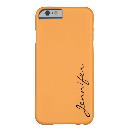 Carrot color background barely there iPhone 6 case