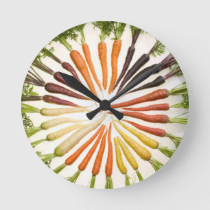 Carrot Color Wheel Round Clock