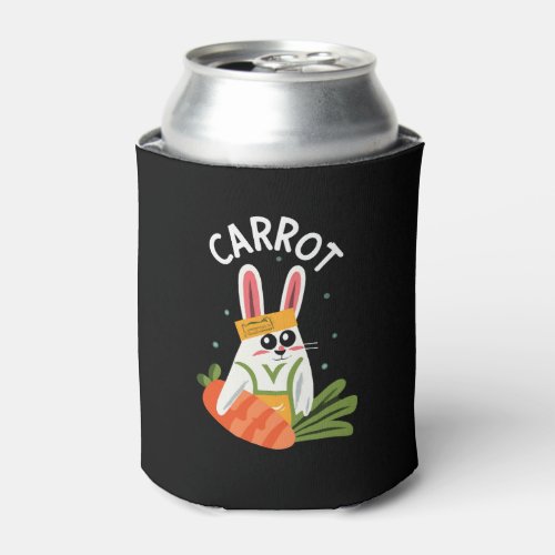 carrot connoisseur funny carrot bunny can cooler