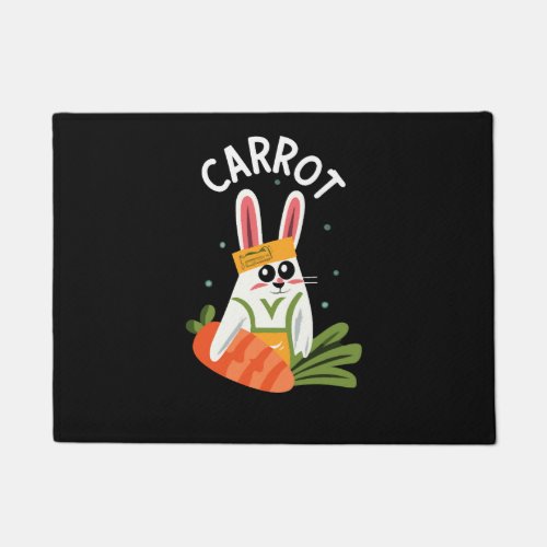 carrot connoisseur funny carrot bunny doormat