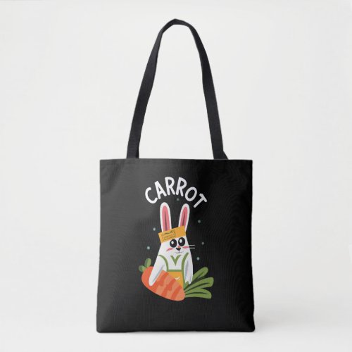 carrot connoisseur funny carrot bunny tote bag