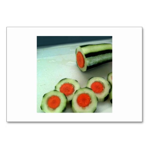 Carrot Cucumber Reading Flashcards for Adults Table Number