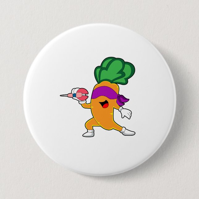 Carrot Darts Dart Button (Front)