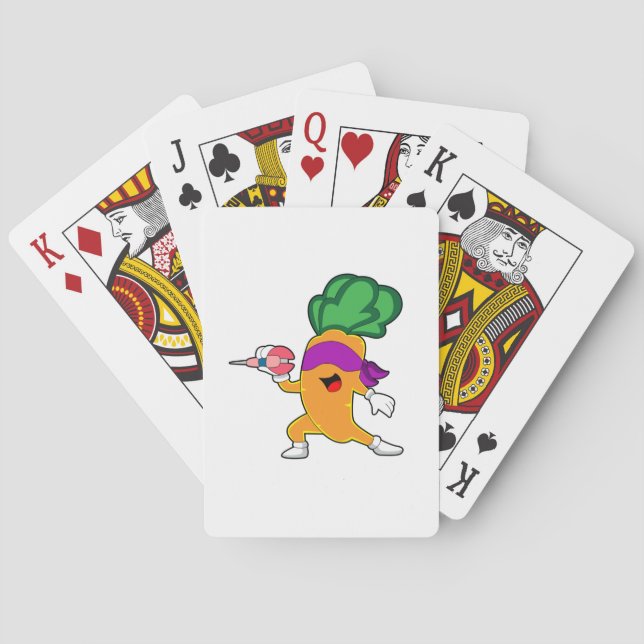 Carrot Darts Dart Poker Cards (Back)
