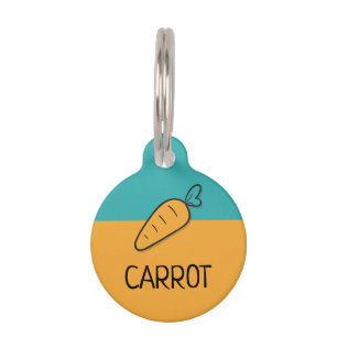 Carrot Dog Cat Name Pet ID Tag
