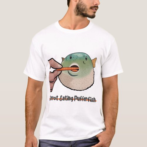 Carrot Eating Pufferfish Meme T_Shirt