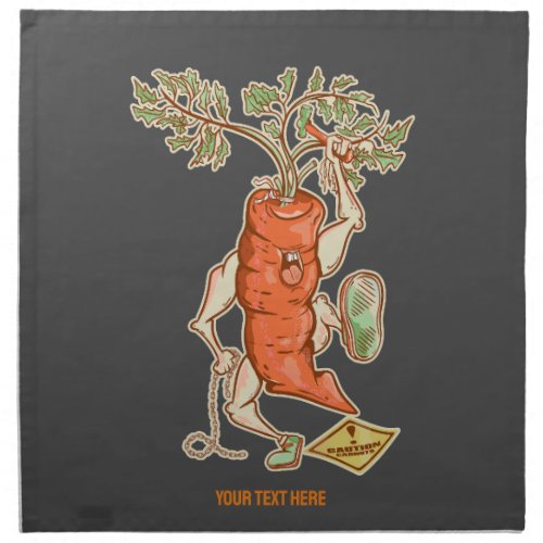 Carrot fighting Funny vegetable Cloth Napkin
