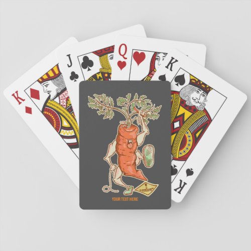 Carrot fighting Funny vegetable Playing Cards