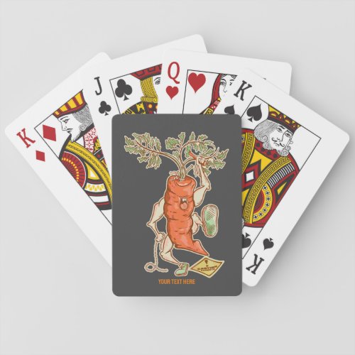 Carrot fighting Funny vegetable Poker Cards