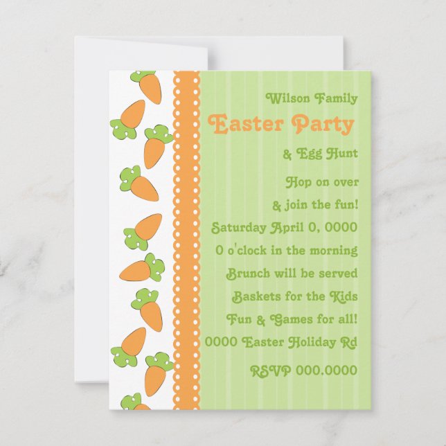 Carrot Garden Invitation (Front)