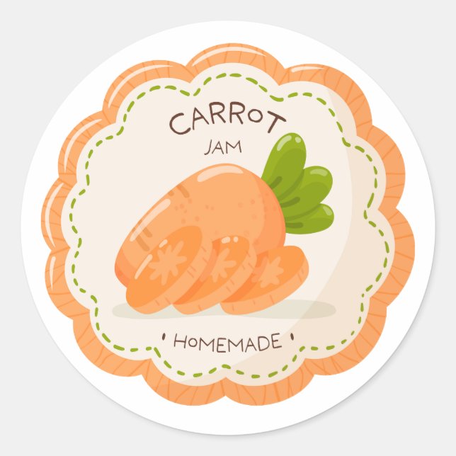 Carrot Homemade Jam Jar Label (Front)