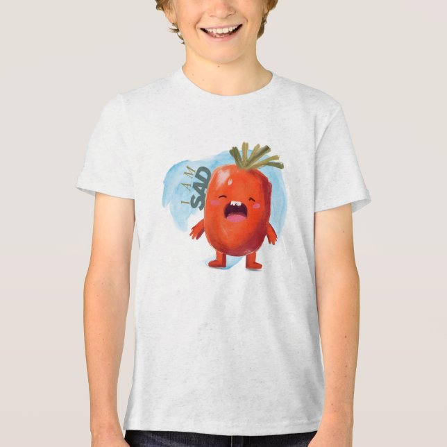 Carrot I am Sad Tri-Blend Shirt (Front)