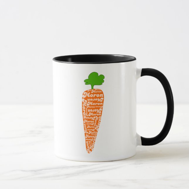 Carrot in Welsh is Moron - Funny Languages Mug (Right)