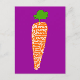 Carrot in Welsh is Moron - Funny Languages Postcard