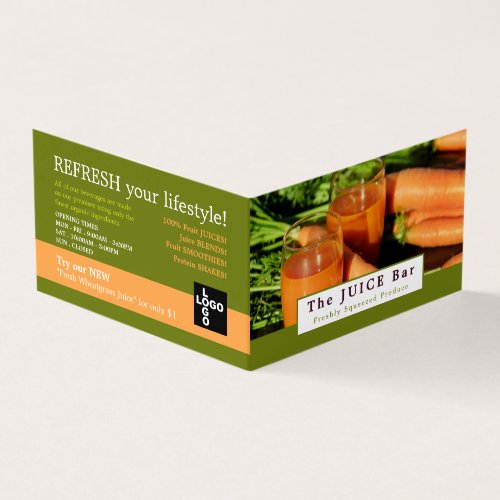 Carrot Juice Juice Bar Detailed Business Card