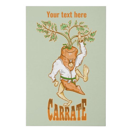Carrot Karate CARRATE Faux Canvas Print