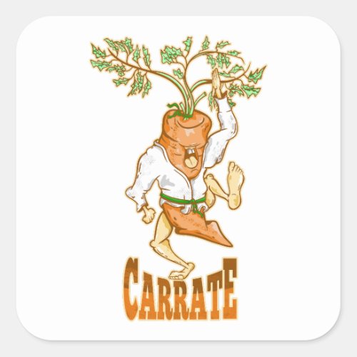 Carrot Karate CARRATE Square Sticker