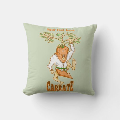 Carrot Karate CARRATE Throw Pillow