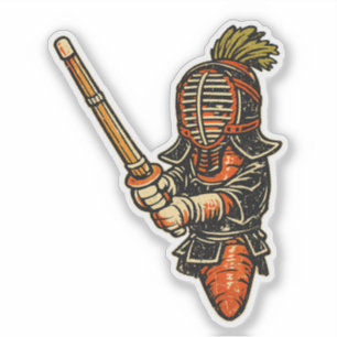 Carrot Kendo — Funny Vegetable Martial Arts Sticker