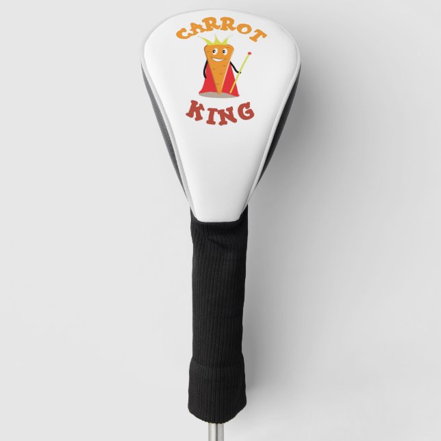 Carrot king royal vegetable crown illustration golf head cover (Front)