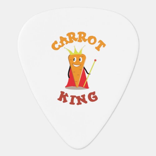 Carrot king royal vegetable crown illustration guitar pick