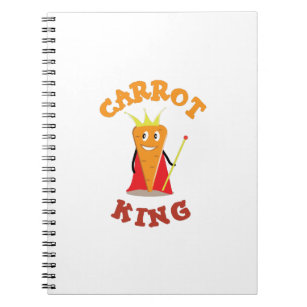 Carrot king royal vegetable crown illustration notebook